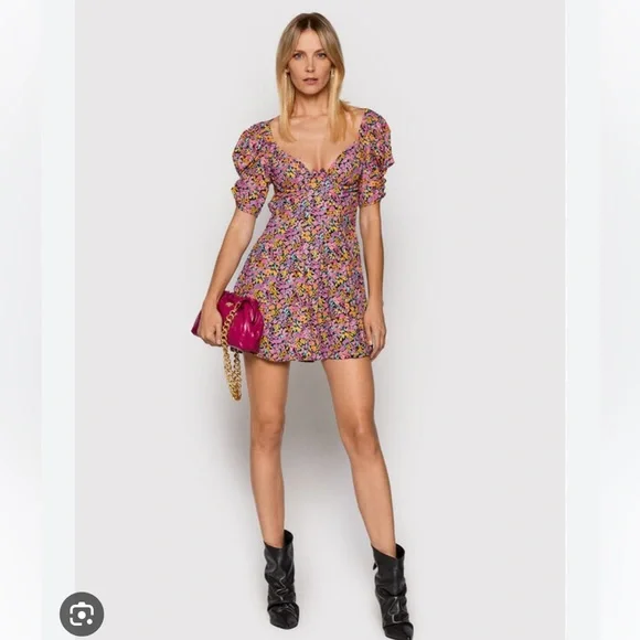 For Love And Lemons | Dresses | For Love And Lemons Claude Puff Sleeve  Cutouts Mini Dress M | Poshmark